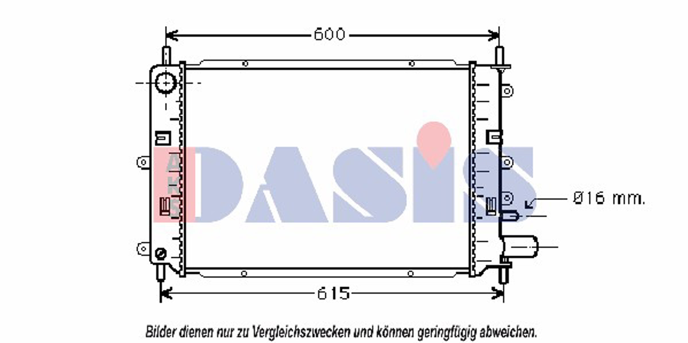 Радиатор системы охлаждения AKS DASIS 090680N