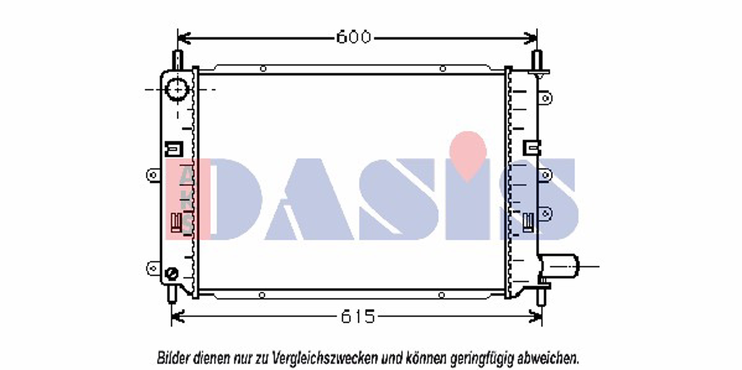 Радиатор системы охлаждения AKS DASIS 090840N