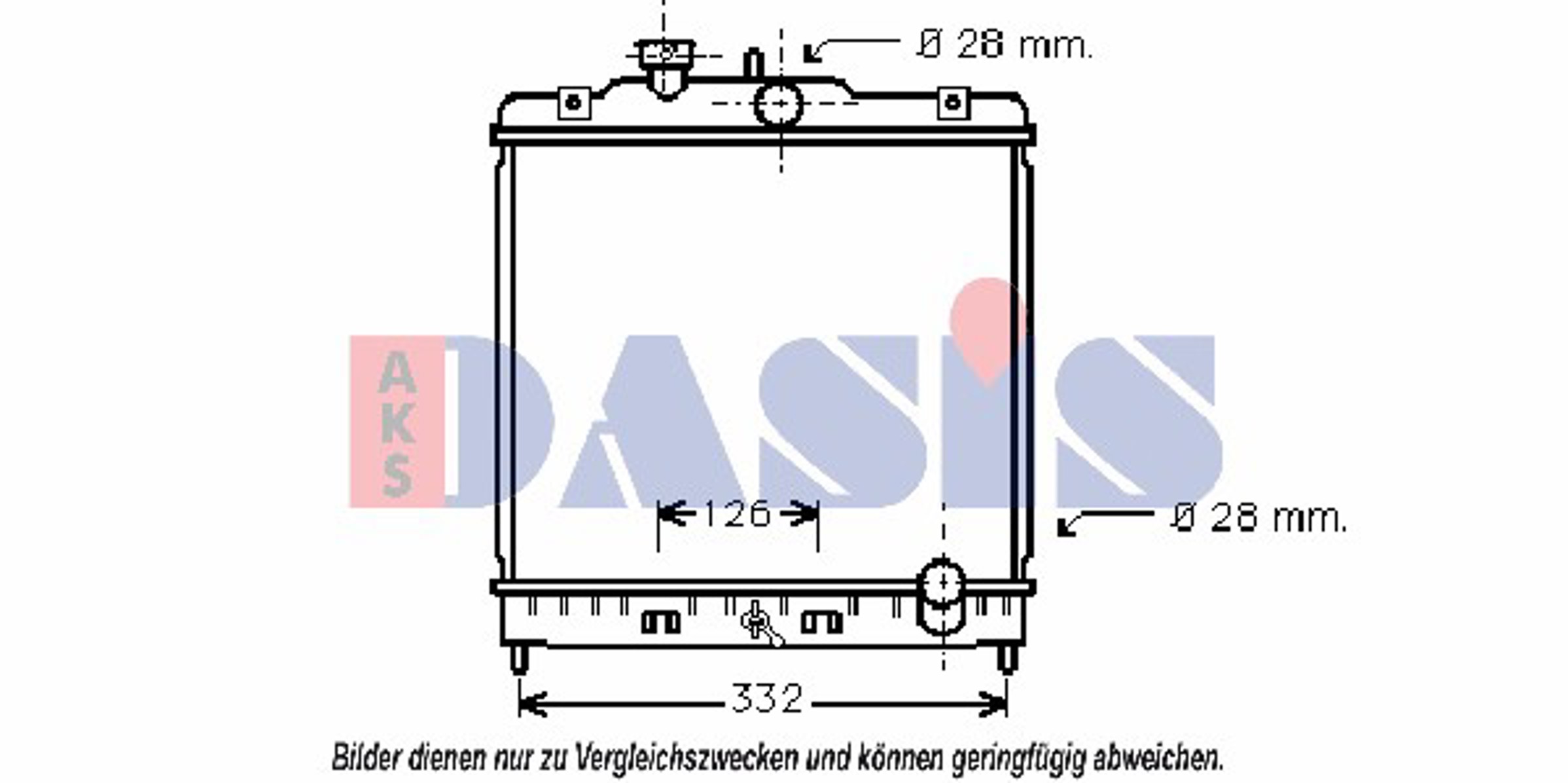 Радиатор системы охлаждения AKS DASIS 100890N