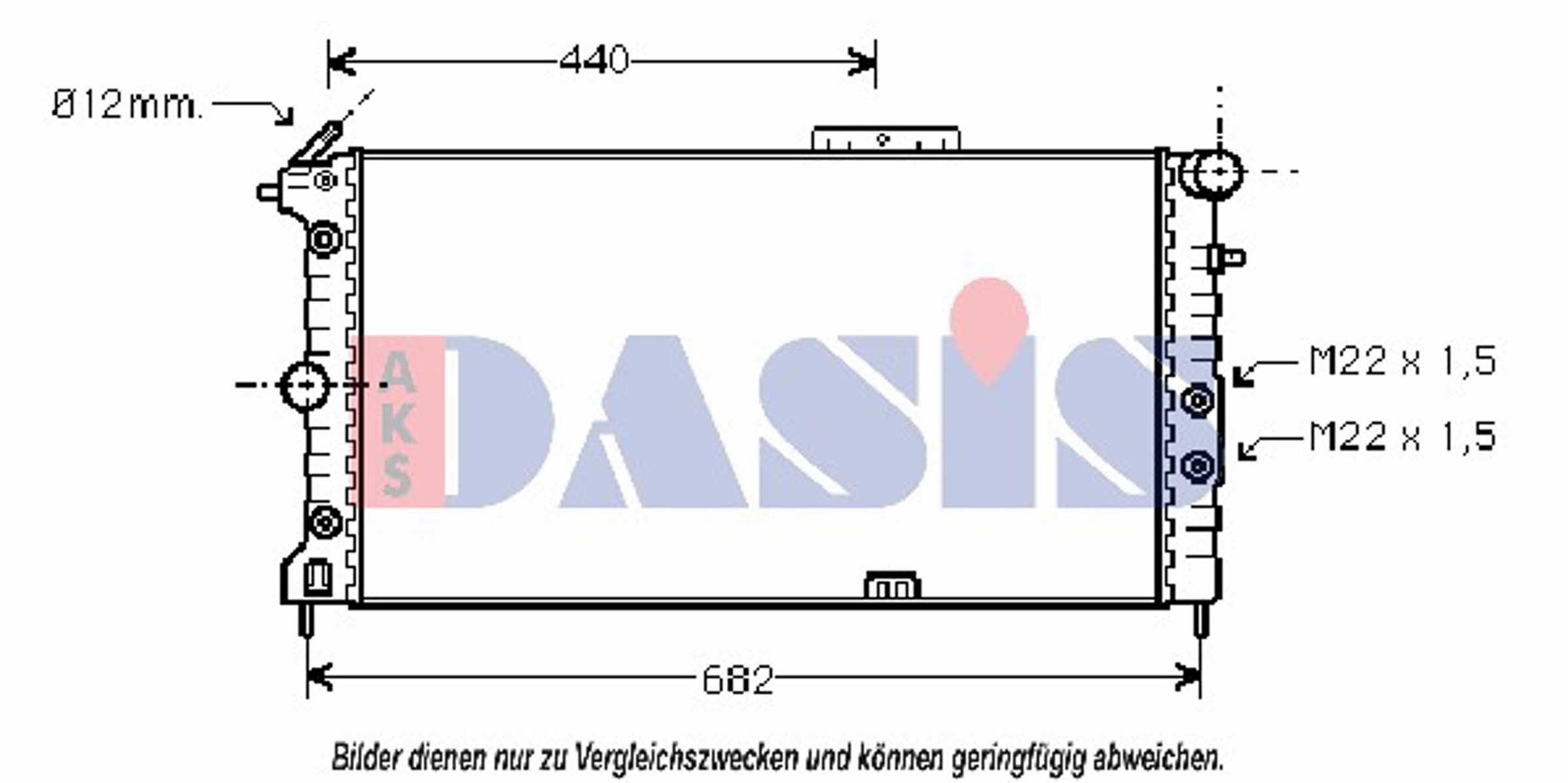 Радиатор системы охлаждения AKS DASIS 151190N