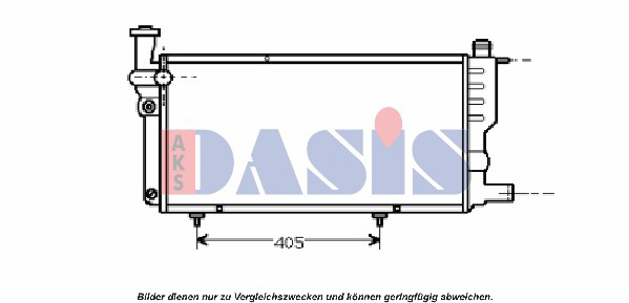 Радиатор системы охлаждения AKS DASIS 161360N