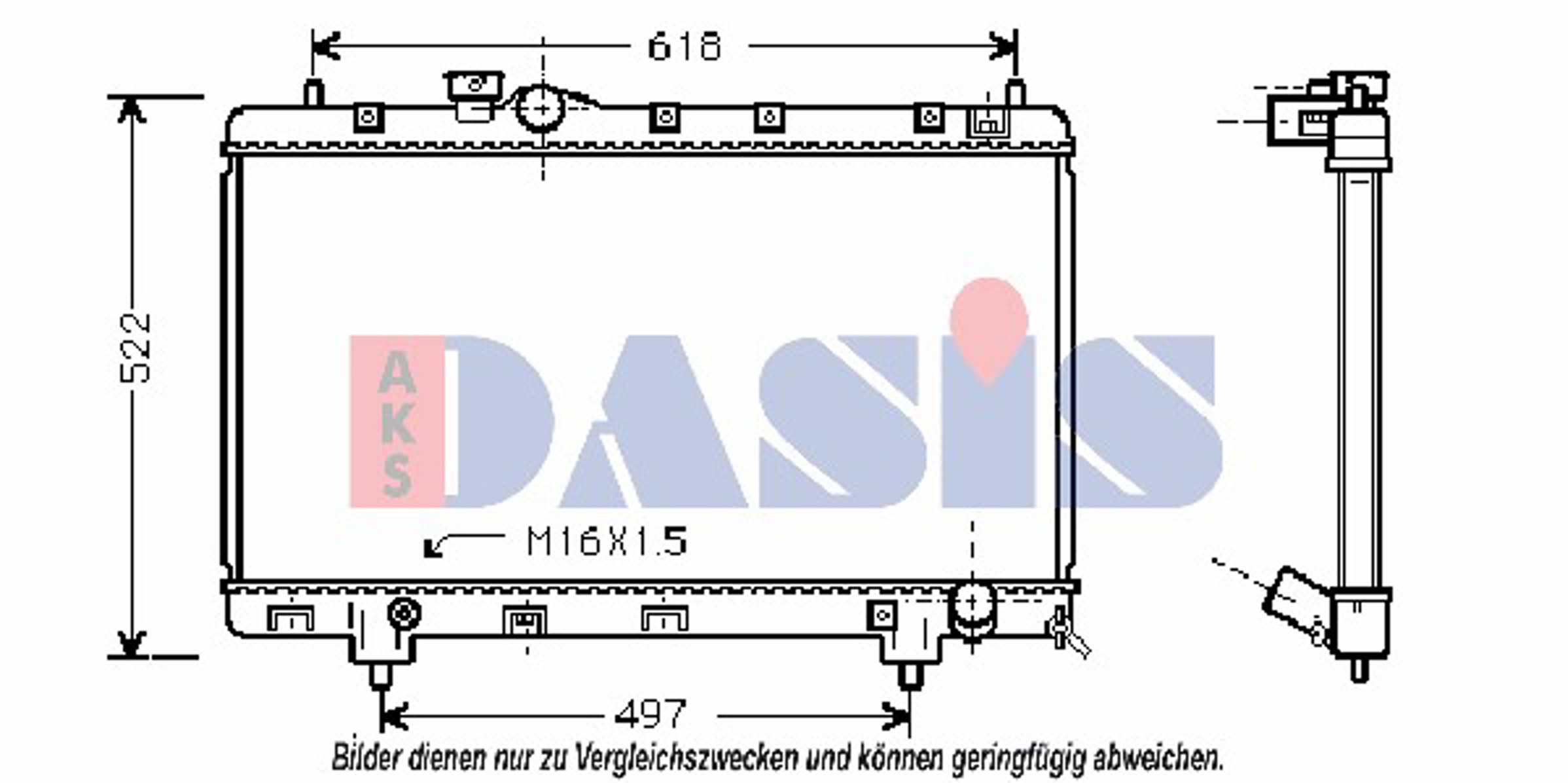 Радиатор системы охлаждения AKS DASIS 213870N