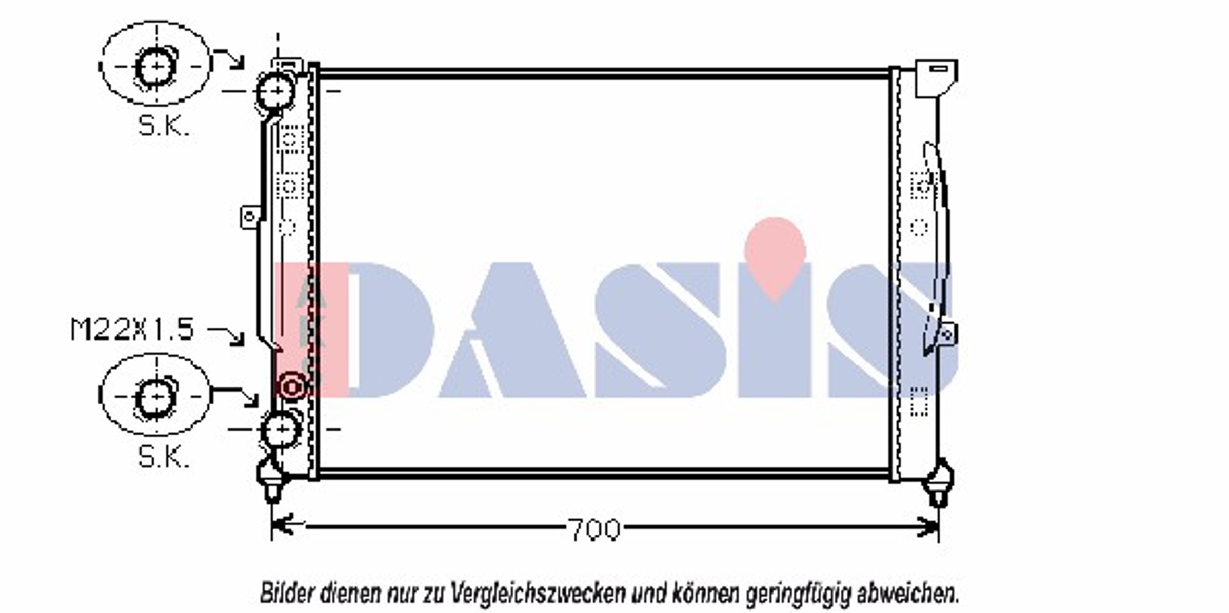 Радиатор системы охлаждения AKS DASIS 480390N