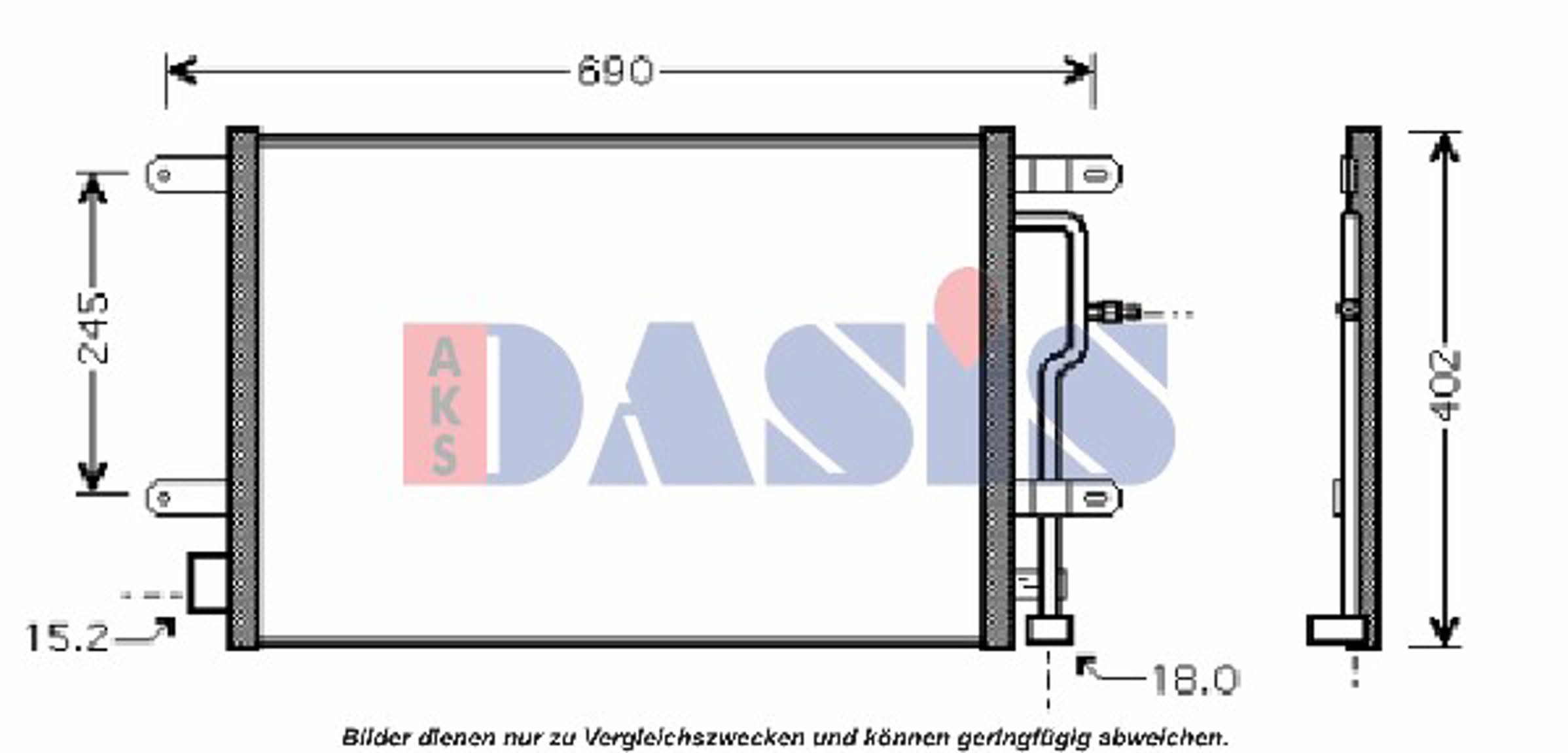 Конденсатор кондиционер AKS DASIS 482001N