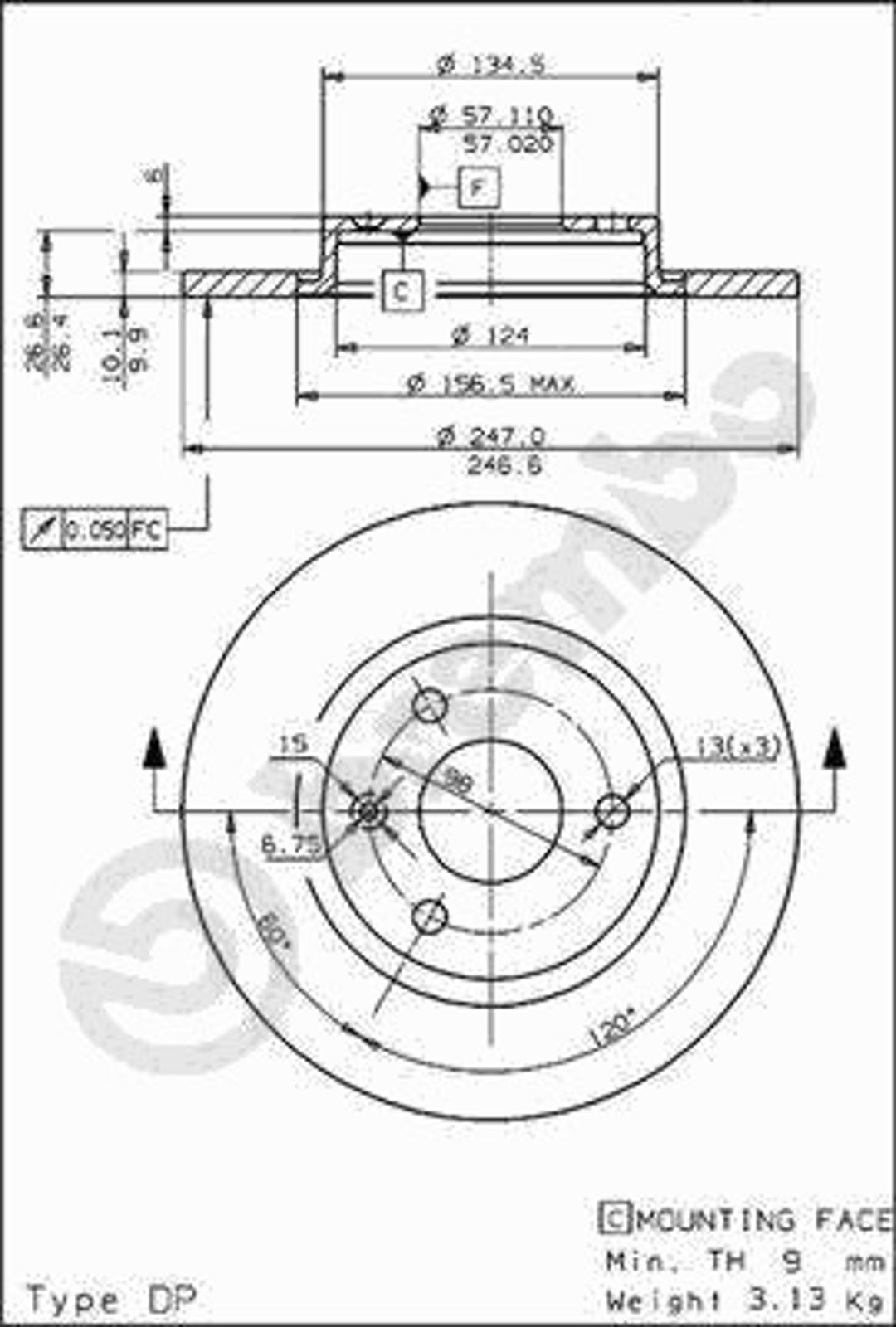 14364 AP AUTOMOTIV Диск тормозной