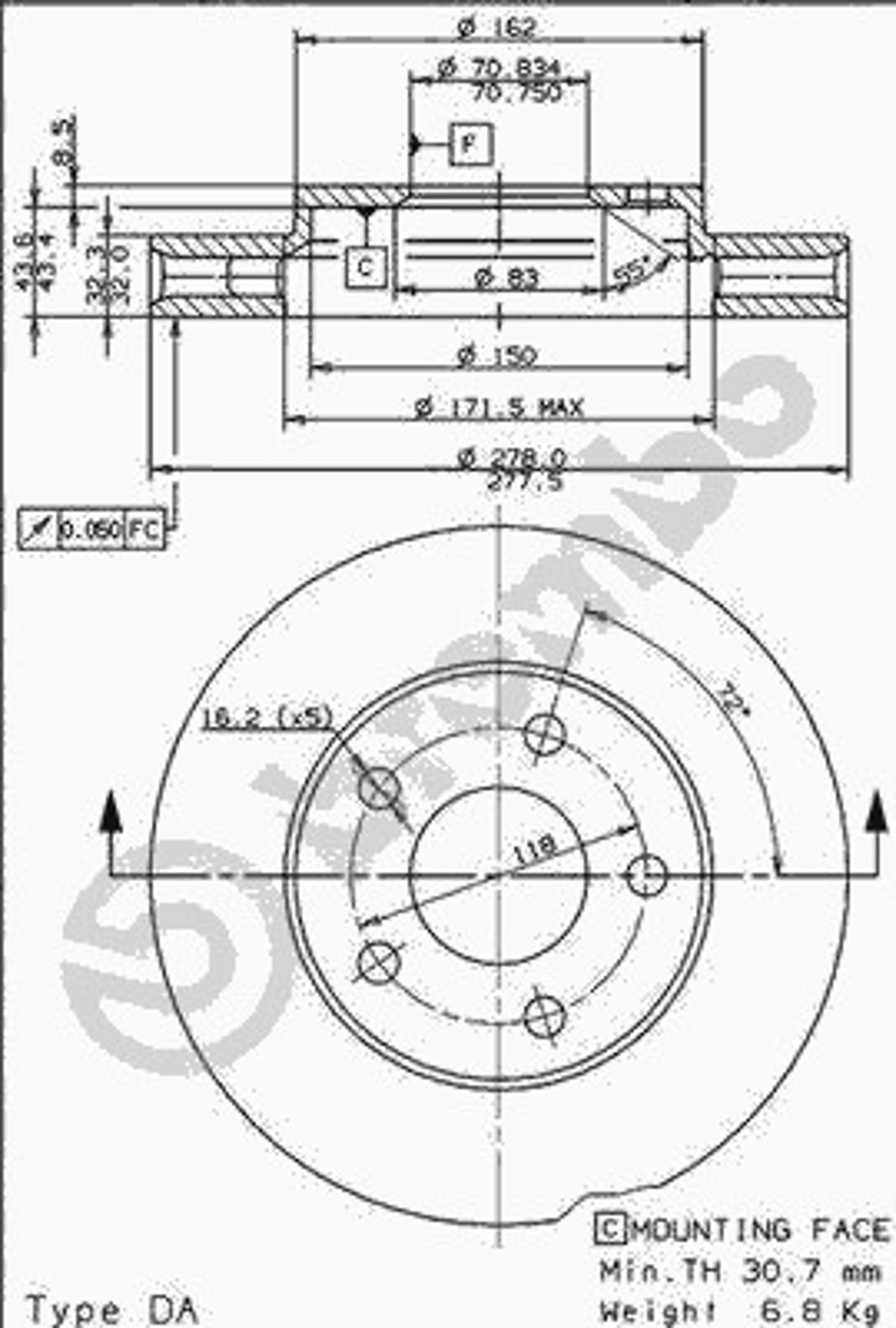 24733 E AP AUTOMOTIV Диск тормозной