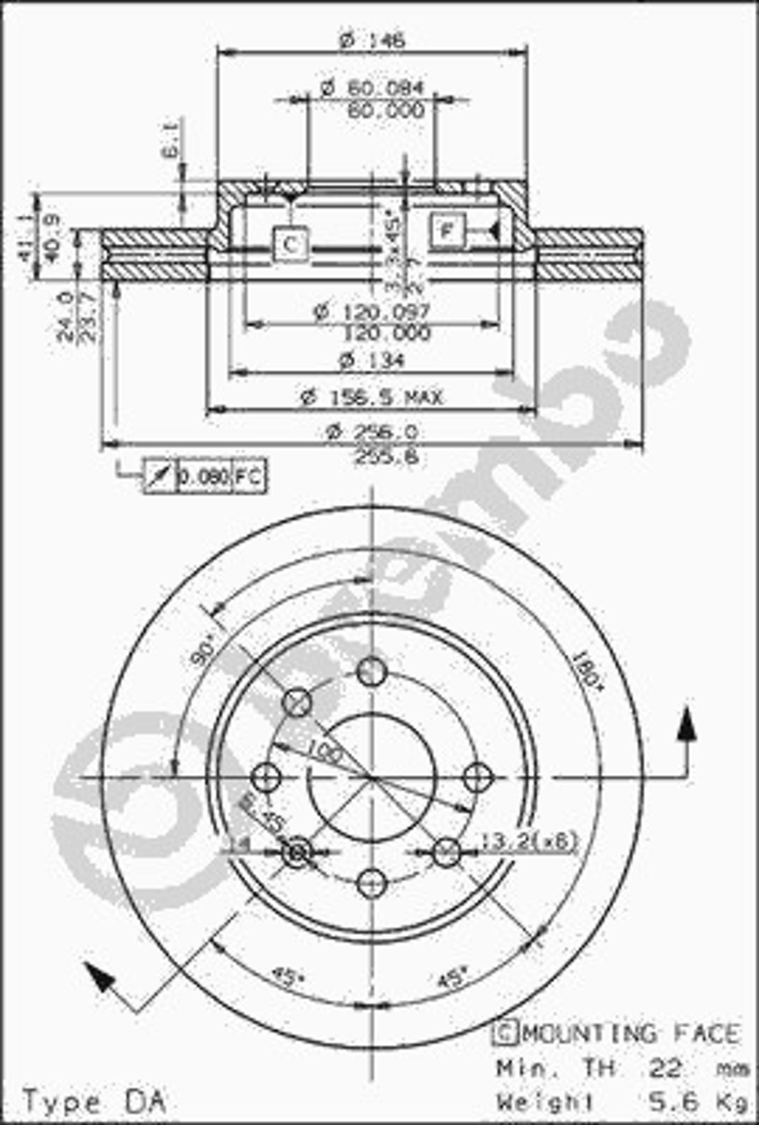 24758 AP AUTOMOTIV Диск тормозной