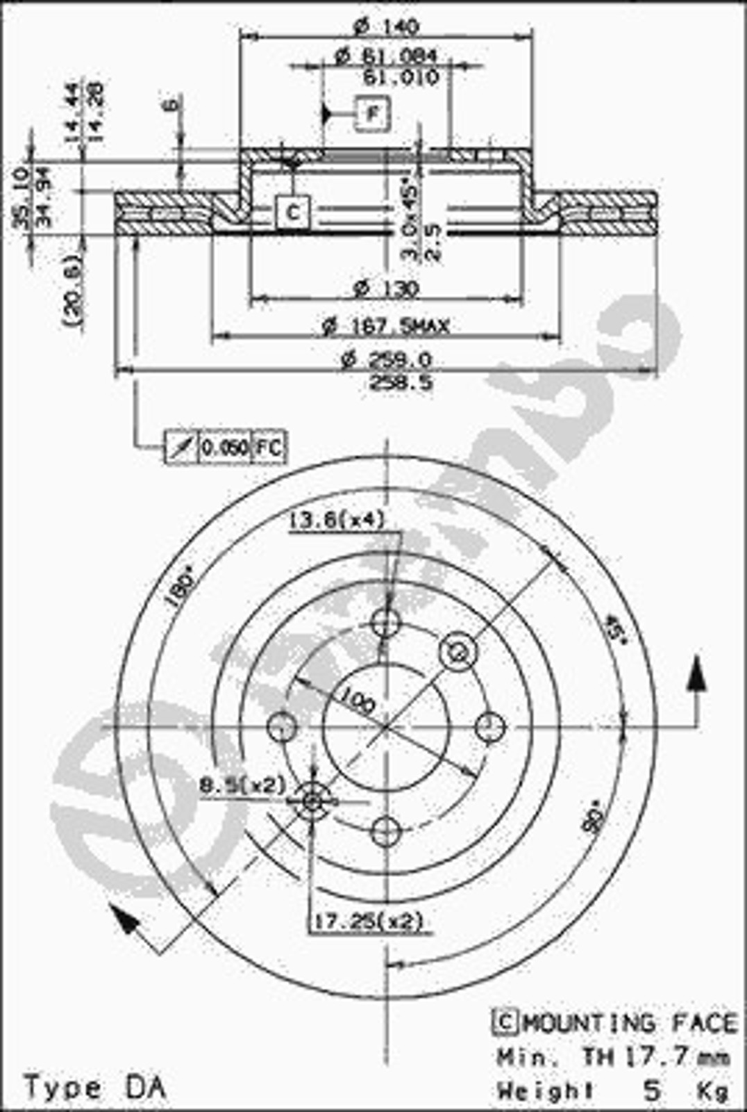 24768 E AP AUTOMOTIV Диск тормозной