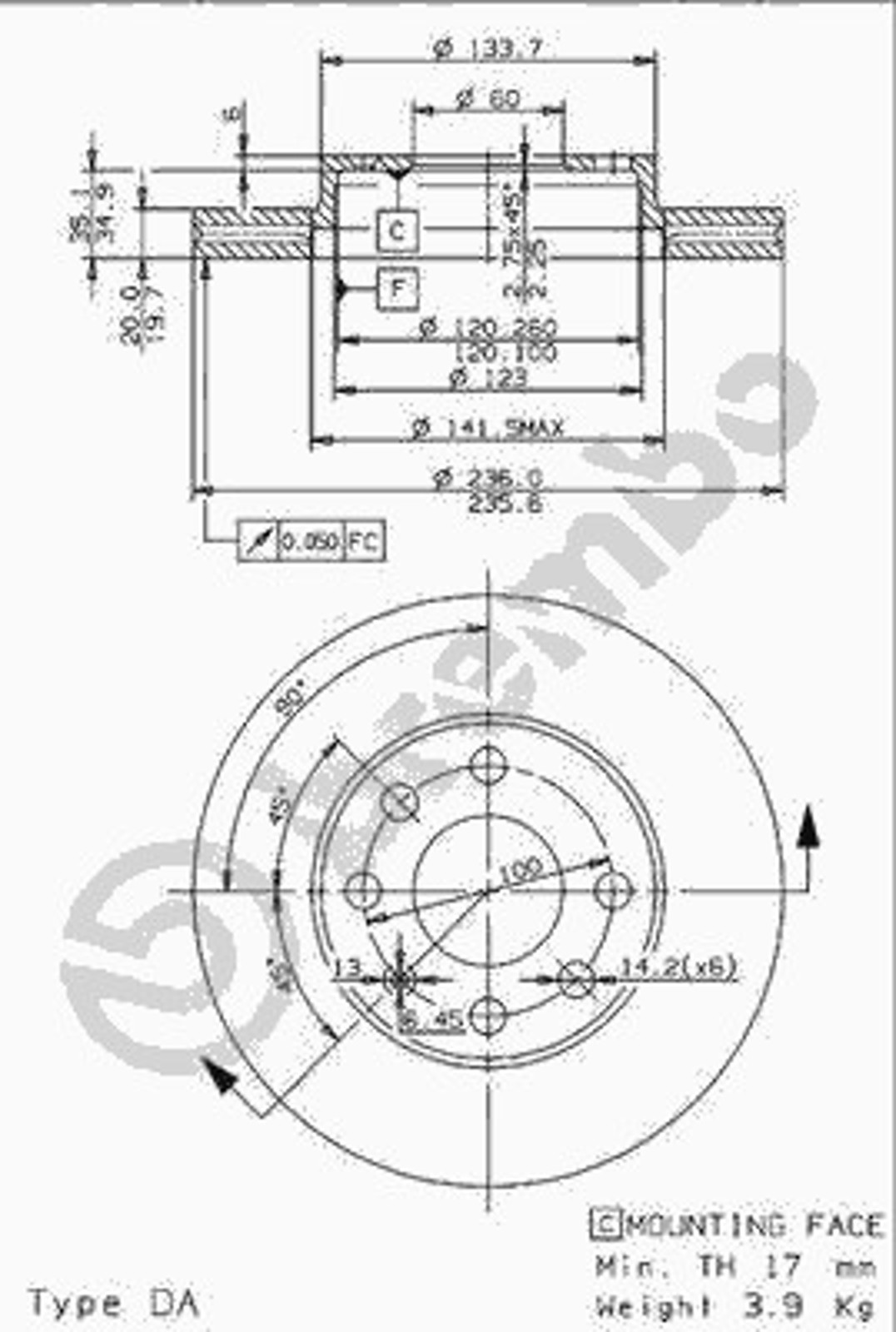 24856 E AP AUTOMOTIV Диск тормозной