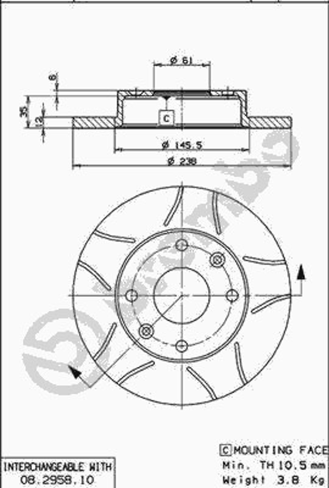 X 14068 AP AUTOMOTIV Диск тормозной