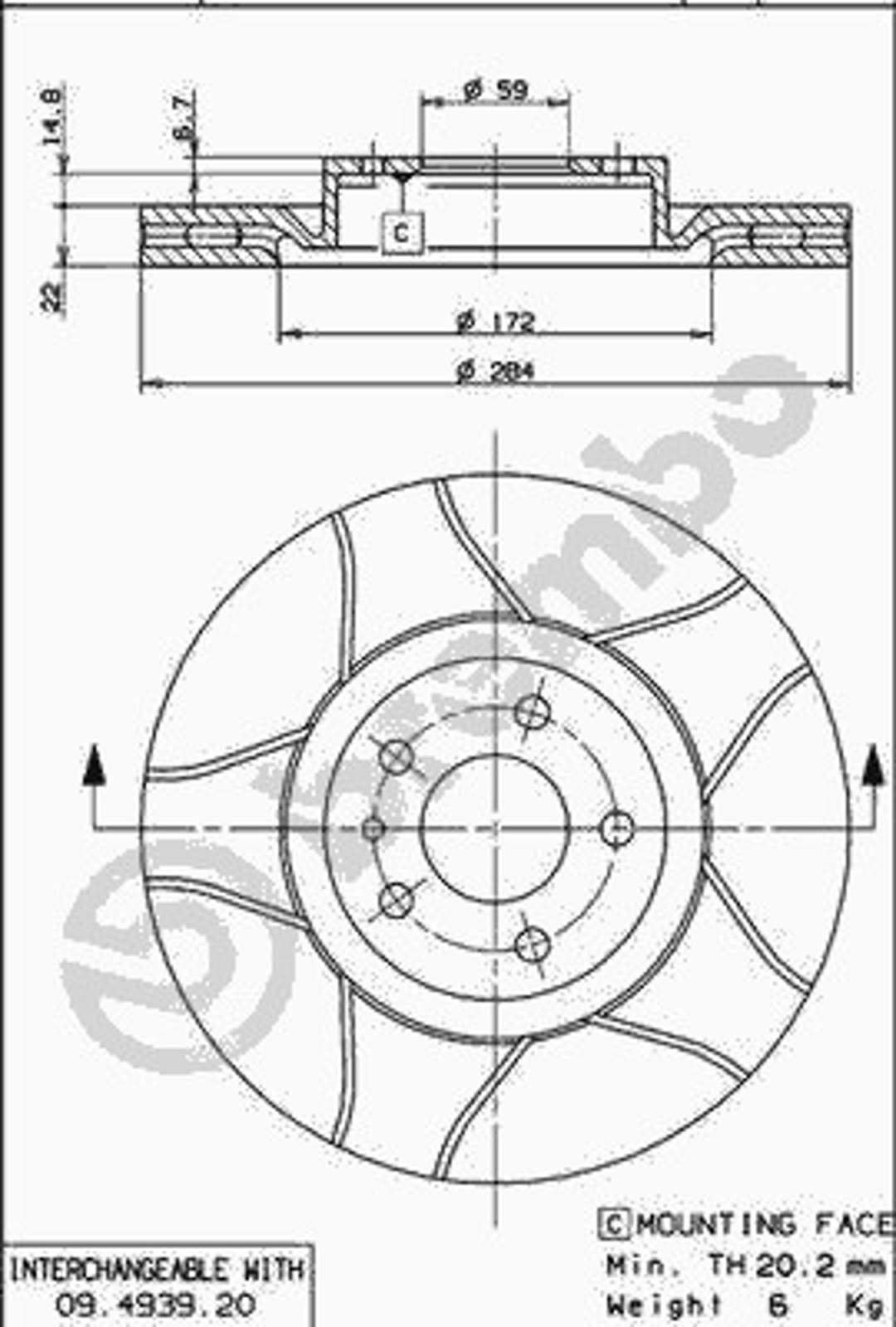 X 24243 AP AUTOMOTIV Диск тормозной