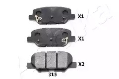 Колодки тормозные дисковые ASHIKA 51-03-315