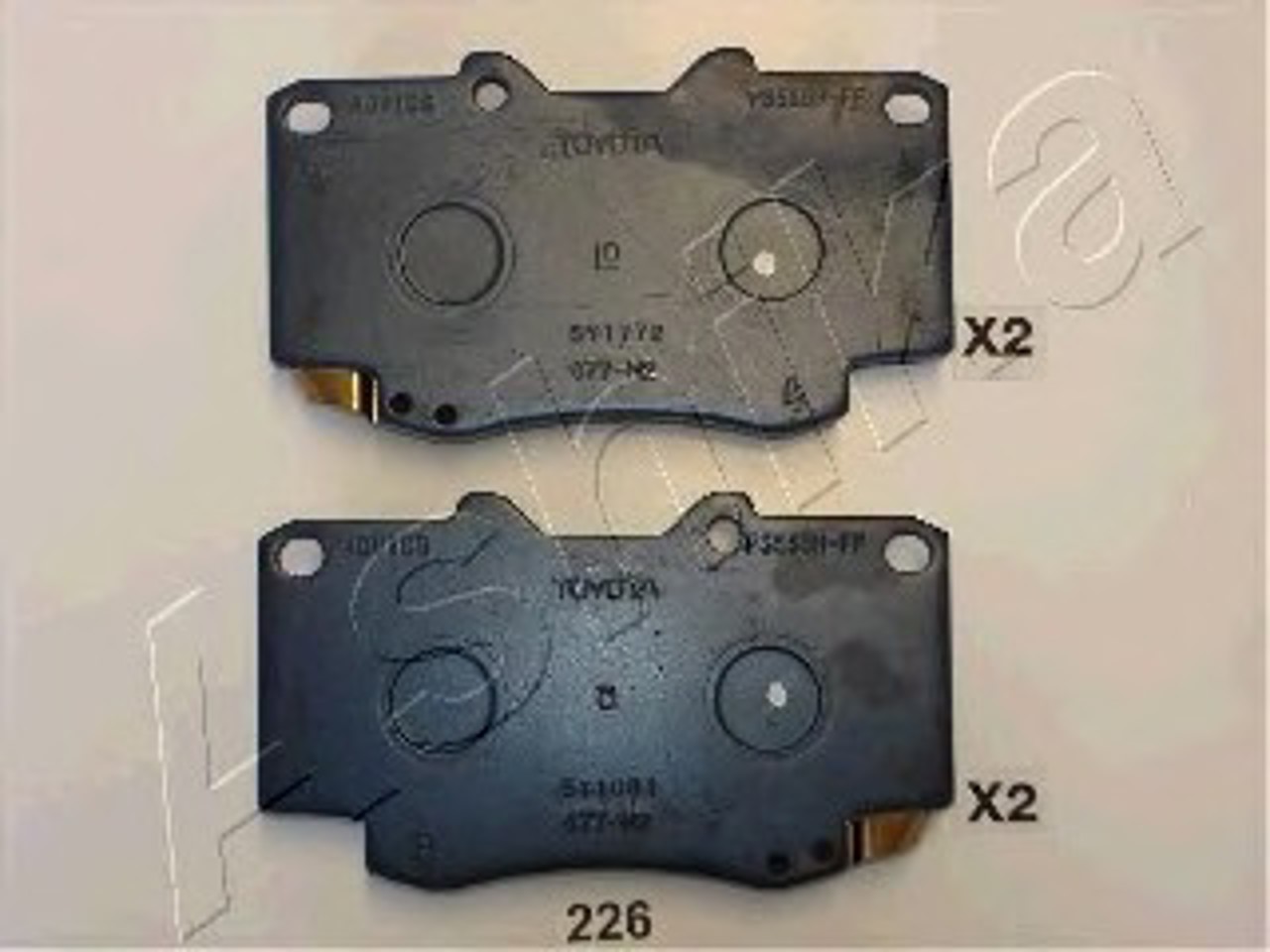 Комплект тормозных колодок дисковый тормоз ASHIKA 50-02-226