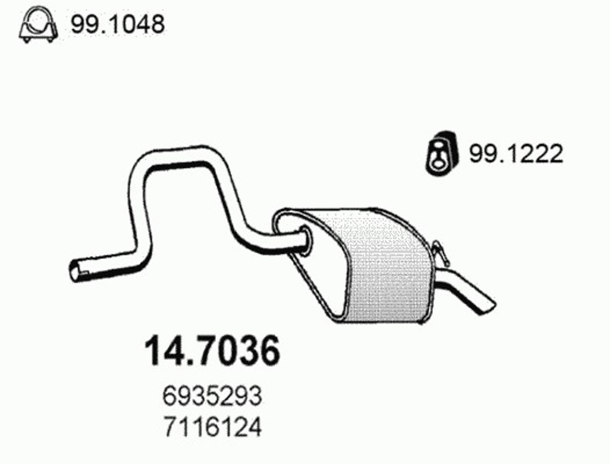 Глушитель ASSO 14.7036