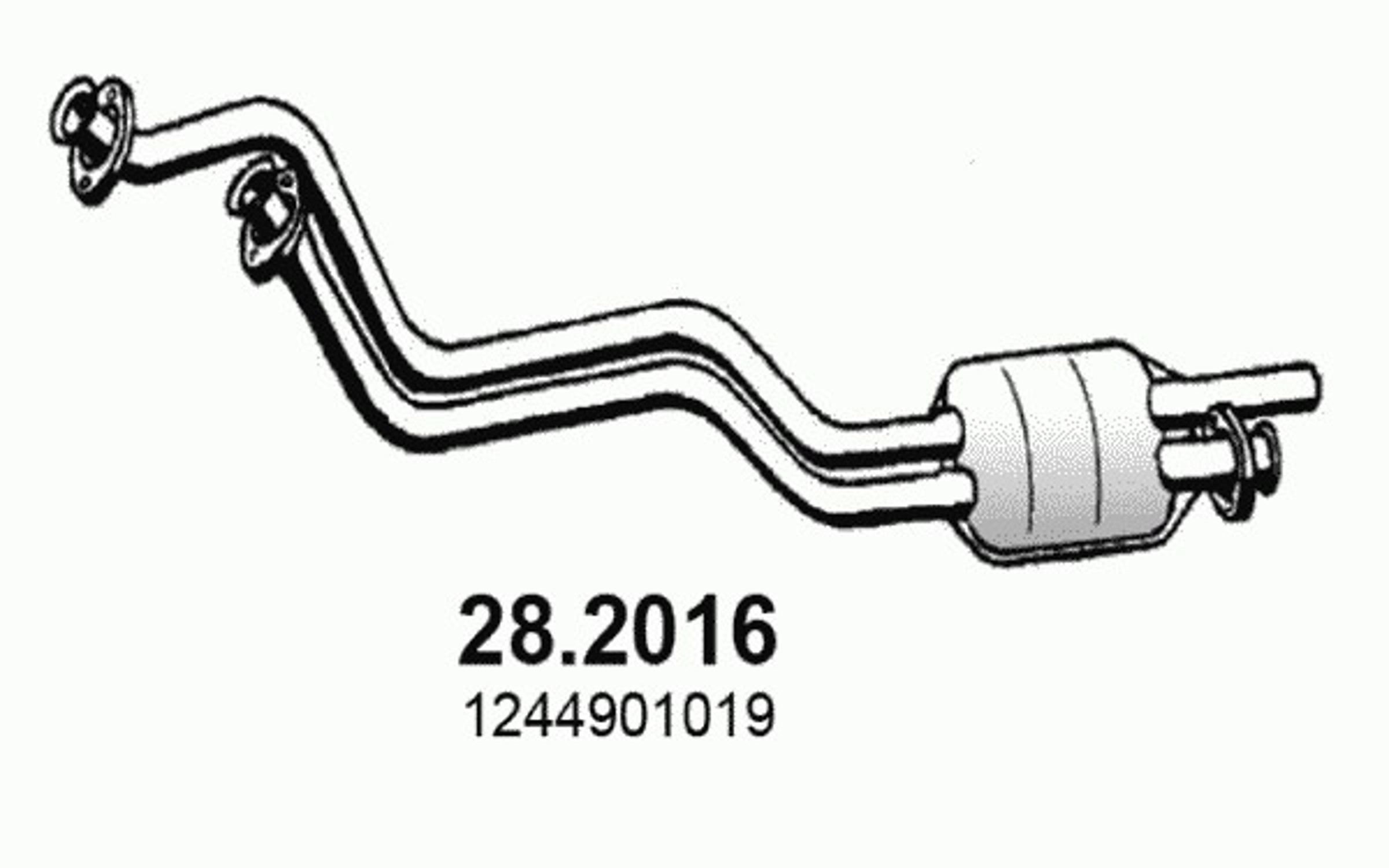 Предглушитель выхлопных газов ASSO 28.2016