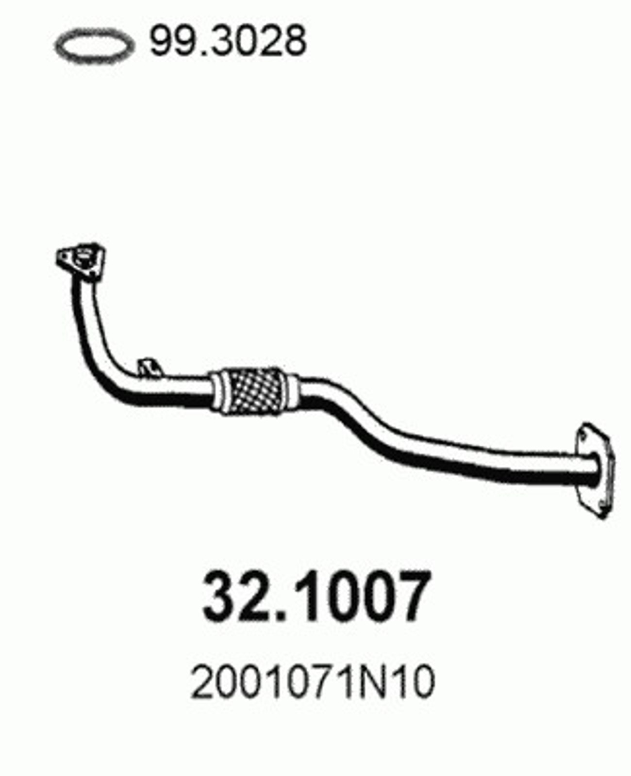 Труба выхлопного газа ASSO 32.1007