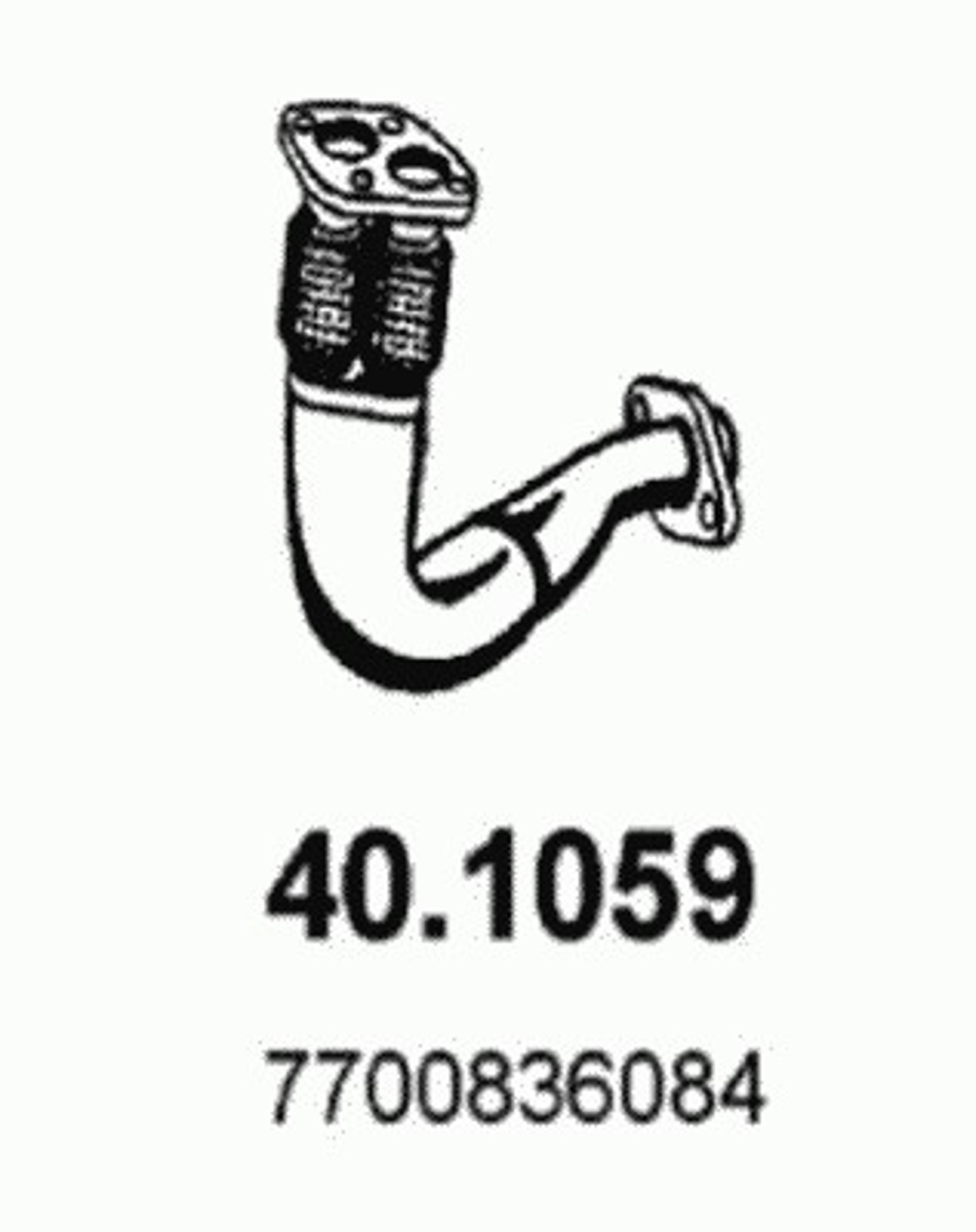 Труба выхлопного газа ASSO 40.1059
