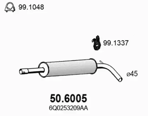 Глушитель ASSO 50.6005