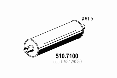 Резонатор (бочка) глушителя ASSO 5107100
