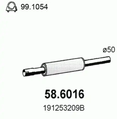 Глушитель ASSO 58.6016