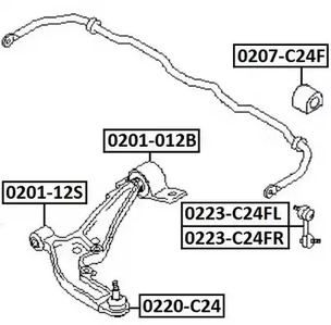 Сайлентблок ASVA 0201-012B