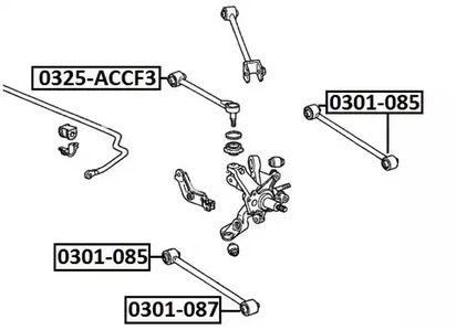 Рычаг ASVA 0325-ACCF3