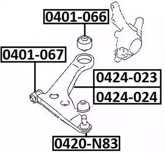 Сайлентблок ASVA 0401-066