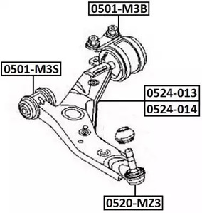 0501-M3S ASVA Сайлентблок ASVA