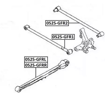 Тяга подвески ASVA 0525-GFRL