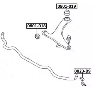 Сайлентблок asva ASVA 0801-018