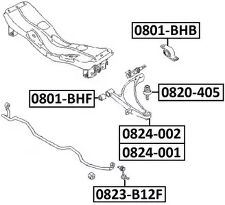 Сайлентблок ASVA 0801-BHB