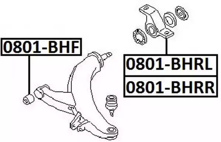 0801bhf asva сайлентблок переднего рычага передний ASVA 0801-BHF