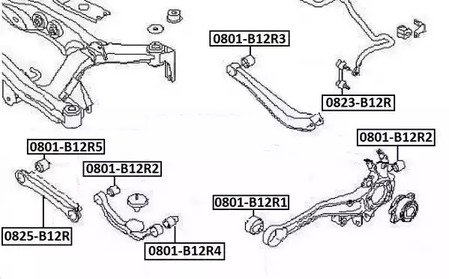 Тяга подвески ASVA 0825-B12R