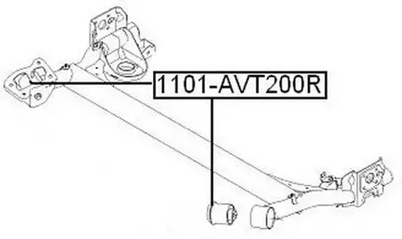 1101-avt200r chevrolet aveo (t200) 2003 сайлентблок задней балки ASVA 1101-AVT200R