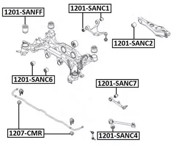 Сайлентблок рычага подвески ASVA 1201-SANC6