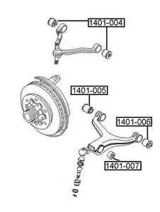 Сайлентблок рычага подвески ASVA 1401-005