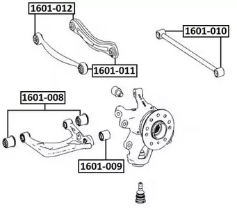 Сайлентблок рычага подвески ASVA 1601-011