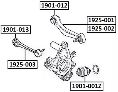 Сайлентблок плавающий ASVA 1901-001Z