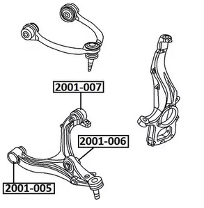 Сайлентблок рычага подвески ASVA 2001-005
