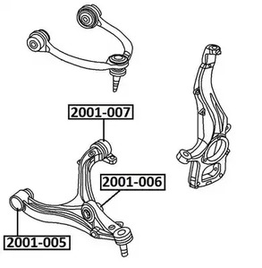 Сайлентблок рычага подвески ASVA 2001-006