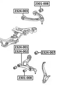 Сайлентблок рычага подвески ASVA 2301-008