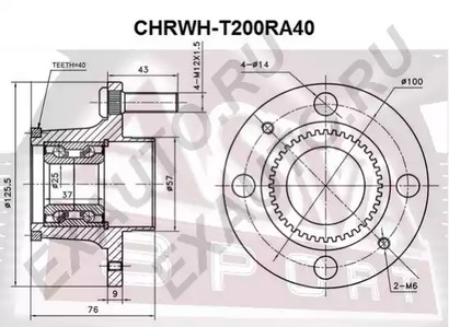 CHRWH-T200RA40 ASVA Ступица колеса