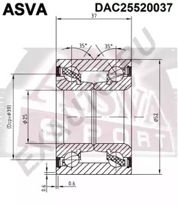 DAC25520037 ASVA Подшипник ступичный