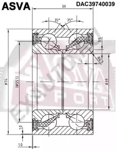 Подшипник ступичный ASVA DAC39740039