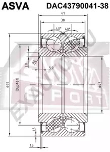 DAC43790041-38 ASVA Подшипник ступичный