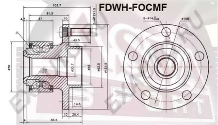 Ступица колеса ASVA FDWH-FOCMF