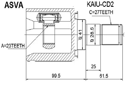 KAIU-CD2 ASVA ШРУС