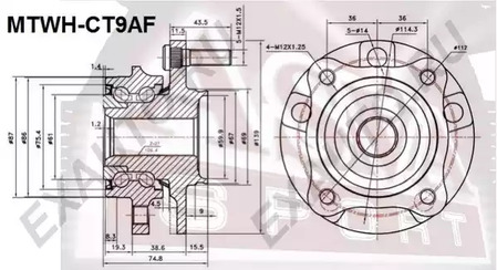 Ступица колеса ASVA MTWH-CT9AF