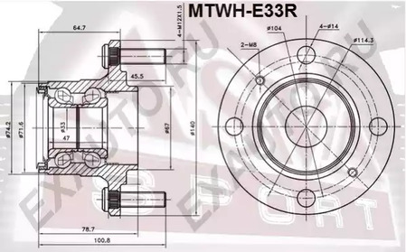 Ступица колеса ASVA MTWH-E33R