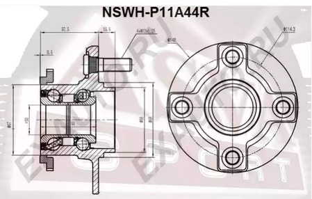 Ступица колеса ASVA NSWH-P11A44R
